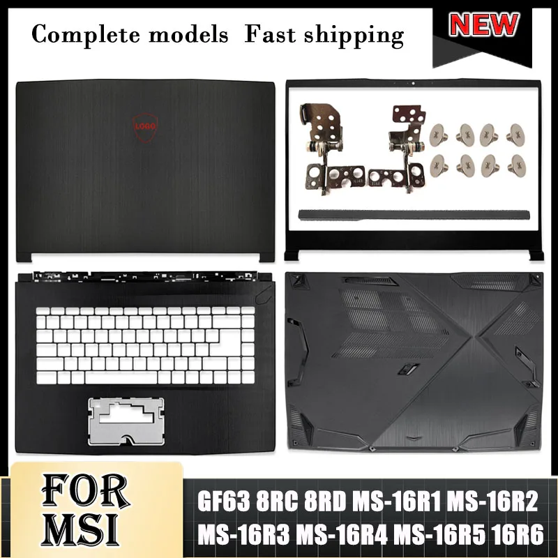 Nuovo Originale Per Msi Gf63 Ms-16R1 Ms-16R2 Ms-16R3 Ms-16R4 Ms-16R5 16 R6 Laptop Lcd Cover Posteriore Lunetta Anteriore Palmrest Bottom Case
