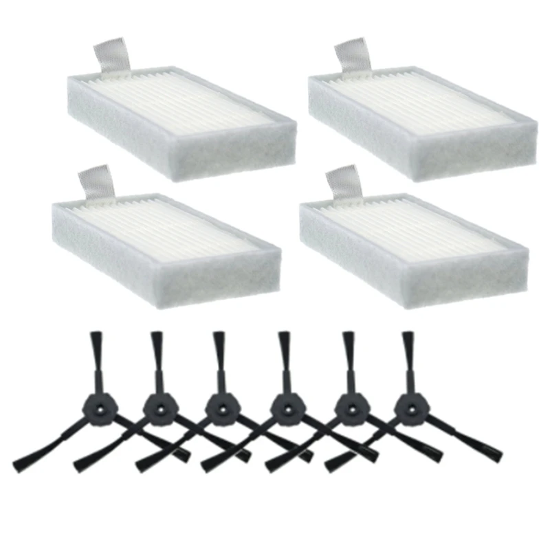 6X Spazzola Laterale 4X Kit Filtro Hepa Per Chuwi Ilife V5S V5 X5 Ilife V3S V3S Pro V3L V5S Pro V50 Robot Aspirapolvere