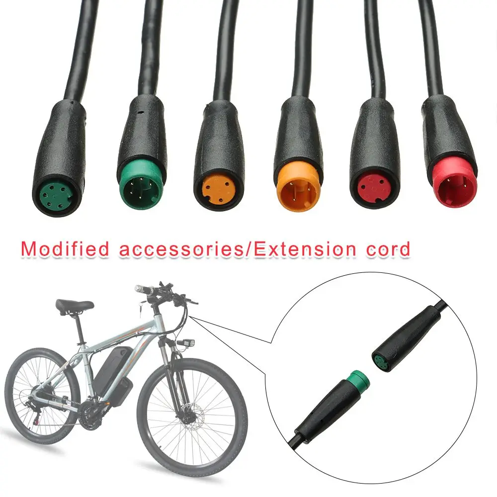 Accessori Ebike Neri 9Mm Per Ebike Bafang 2/3/4/5/6Pin Cavo Display Pin Connettore Base Connettore Impermeabile