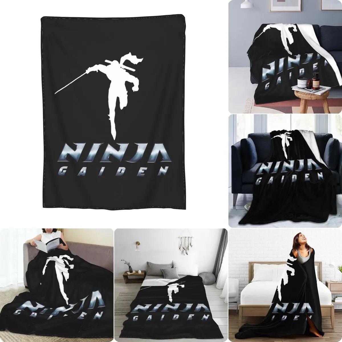 Videogiochi Ninja Gaiden Coperta In Micro Pile Ultra Morbida Casual