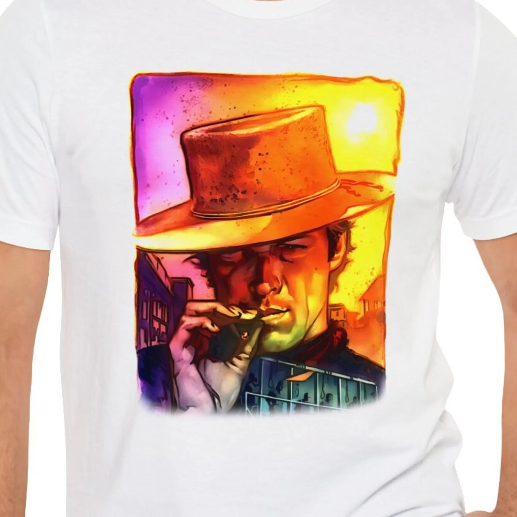 Hang 'High Clint Eastwood Movie T Shirt Popolare Classic Spaghetti Western Film Art Gen X