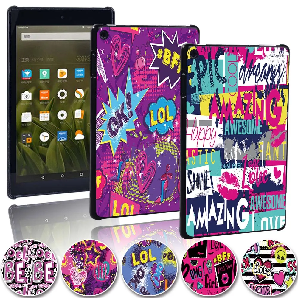 2020 Graffiti Tablet Cas Per Fire 7 (5Th/9Th/9Th Gen) Alexa/Hd 8 (6Th/7Th/8Th Gen) Alexa/Fire Hd 10 (5Th/7Th/9Th Gen) Alexa