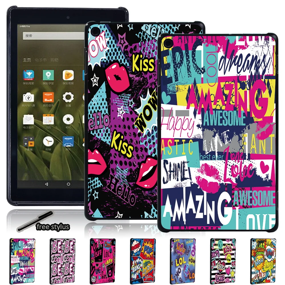 Custodia Per Fire Hd 10 11Th/Fire Hd 8 Plus/Fire Hd 10/Fire 7/Fire Hd 8 6Th 7Th 8Th 10Th Graffiti Art Tablet Custodia Rigida