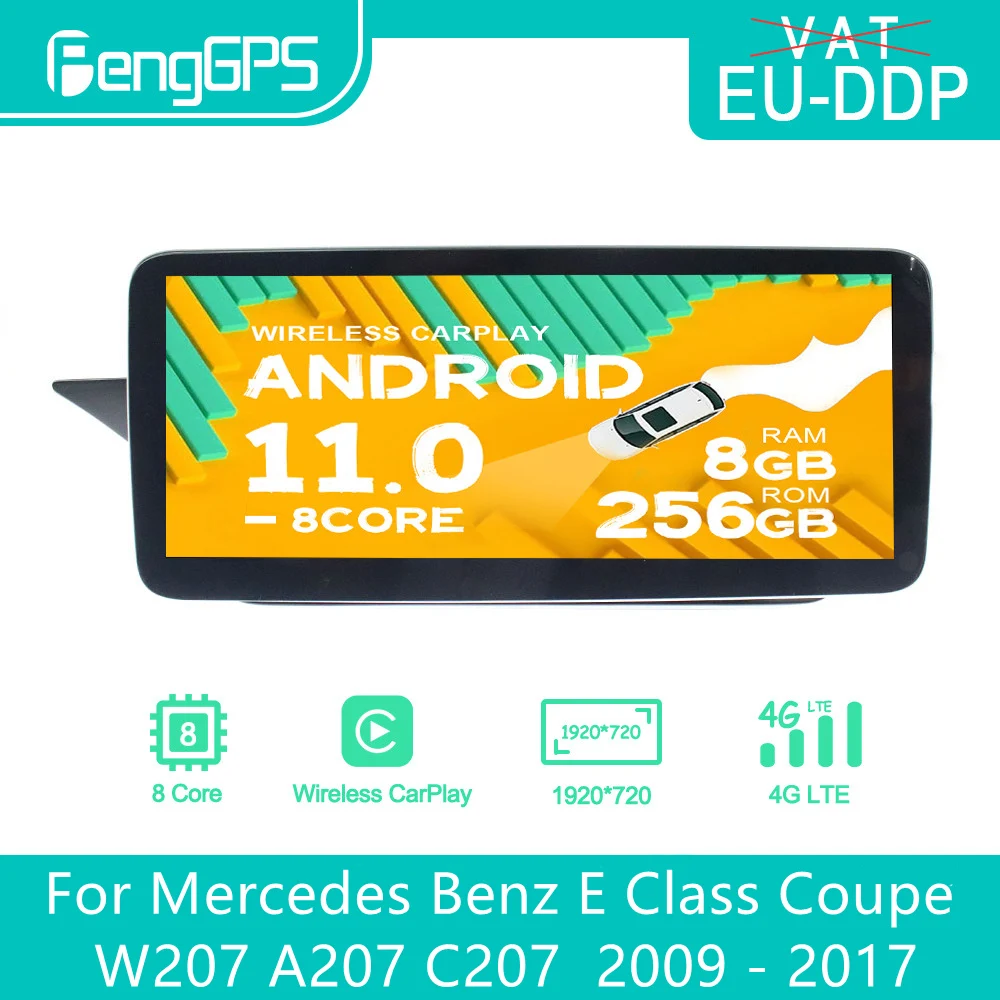 12.3 Pollici Per Mercedes Classe E Coupé W207 A207 C207 2009 - 2017 Android Autoradio Stereo Lettore Multimediale Autoradio Schermo Gps