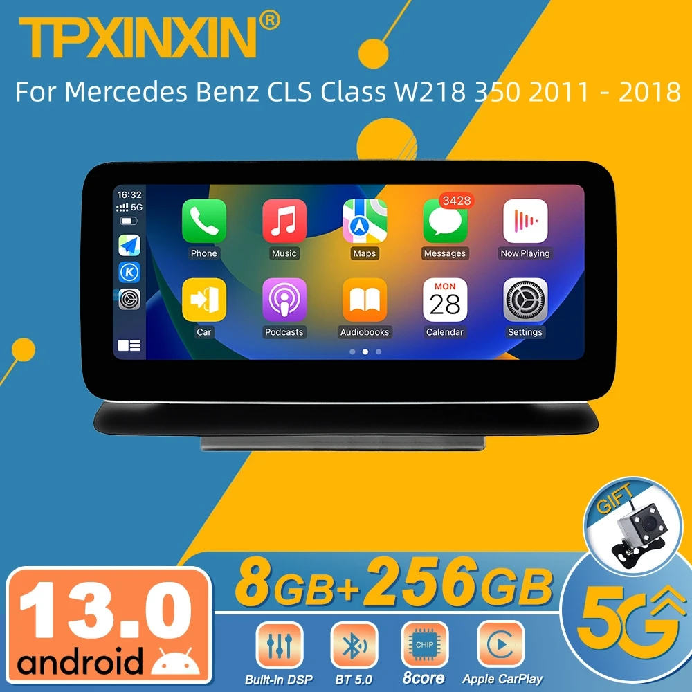 Per Mercedes Benz Classe Cls W218 350 2011 - 2018 Autoradio Android Ricevitore Stereo 2Din Autoradio Lettore Multimediale Gps Navi