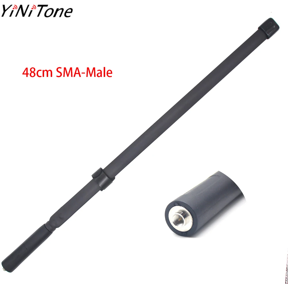 Antenna Tattica Pieghevole Cs Da 48Cm 144/430Mhz Vhf/Uhf Sma Maschio Dual Band Radio Signal Boost Compatibile Con Yaesu Icom Tyt Radio