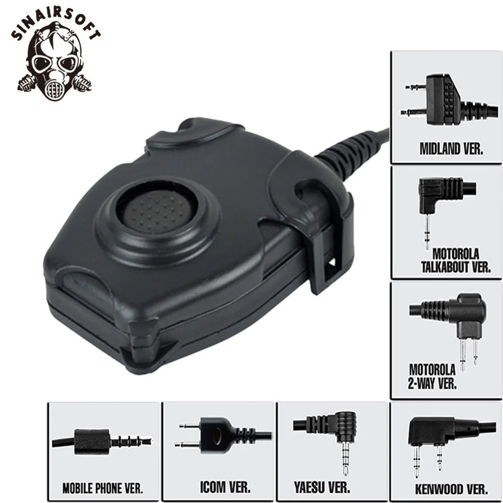 Tactical Z112 Z-Tactical Military Ptt Adapter Per Motolora Talkabout/ 2-Way/Kenwood/Icom/Yaesu/Midland Airsoft Paintball