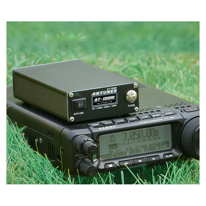 Nvarcher 0.91 Oled At-100M Sintonizzatore Antenna Universale Con Batteria 3300Mah Per Yaesu Icom Kenwood Xiegu Tuning Automatico