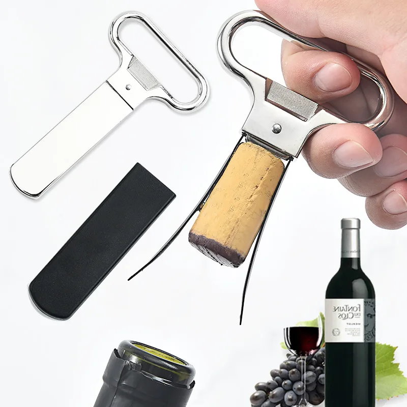 Delicate Wine Bottle Openers Foil Cutter Two-Prong Wine Bottle Opener Aid Guide Kitchen Gadget Wine Accessories Bar Tools