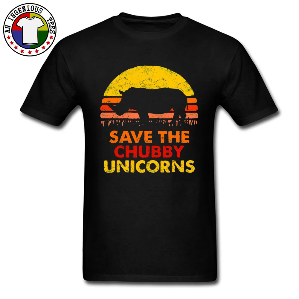 Salva The Chubby Unicorns Rhino Tshirt Marchio Di Alta Qualità In Cotone Moda Top Tees Summer Vintage Design Casual T Shirt Uomo
