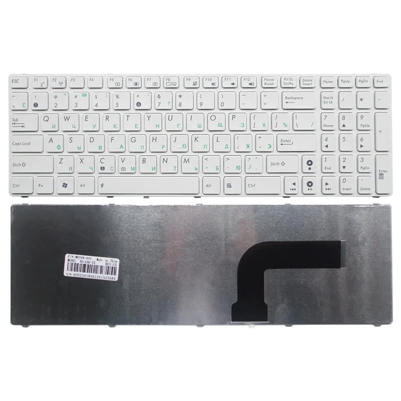 Nuovo Per Asus G53Sx G53Sw G72Jh K53Sj K54D K54Sl N51T N51V N53Sv N53Jq N53S N53Nb N70 Russo Tastiera Del Computer Portatile Ru Nero