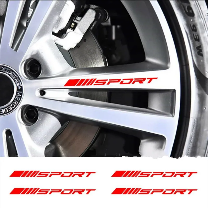 4Pcs Car Wheel Decal Styling Accessori Sticker Per Fiat Punto 500 Stilo Bravo Grande Punto Palio Panda Linea Uno Marea Evo