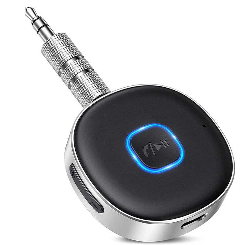 Ricevitore Bluetooth 5.0, Adattatore Per Auto Bluetooth Mini Aux Per Lo Streaming Musicale Adattatore Aux Bluetooth Per Auto 12H Playtime