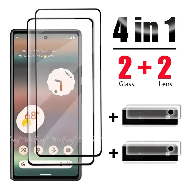 Per Google Pixel 6A Glass Per Google Pixel 7 Pellicola Proteggi Schermo In Vetro Temperato Per Google Pixel 7 6A 6 5A 4A Glass