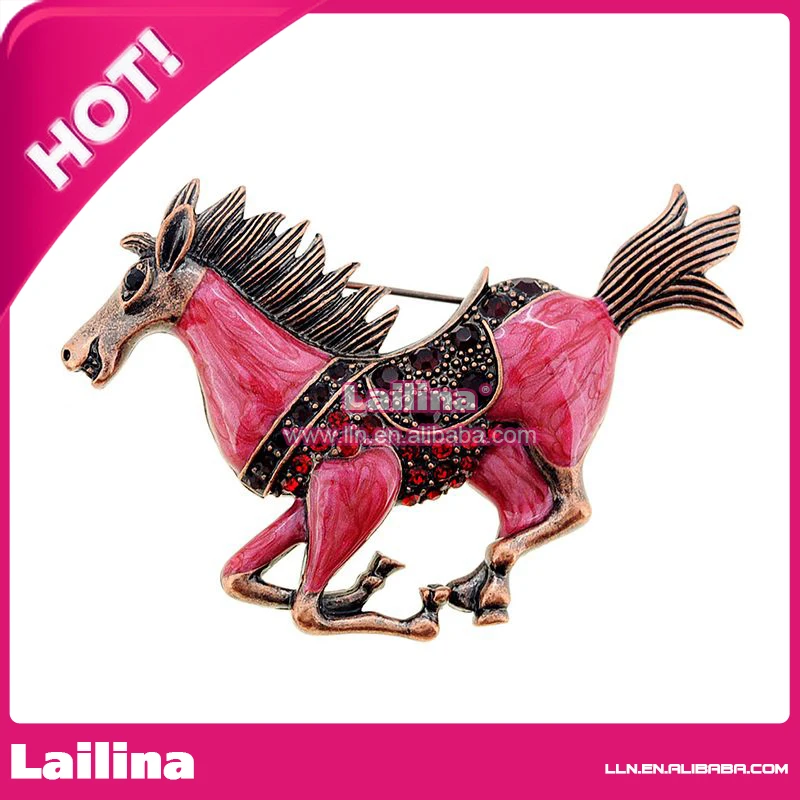 100 Pz/Lotto Spilla K Galoppo Cavallo Animale Bigiotteria Spilla