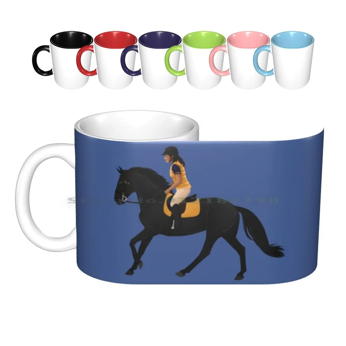Zoe E Raven Da Free Rein-Equine Rampaige Tazze In Ceramica Tazze Da Caffè Tazza Da Tè Al Latte Rein Gratuito Zoe Raven Canter Galoppo Horse
