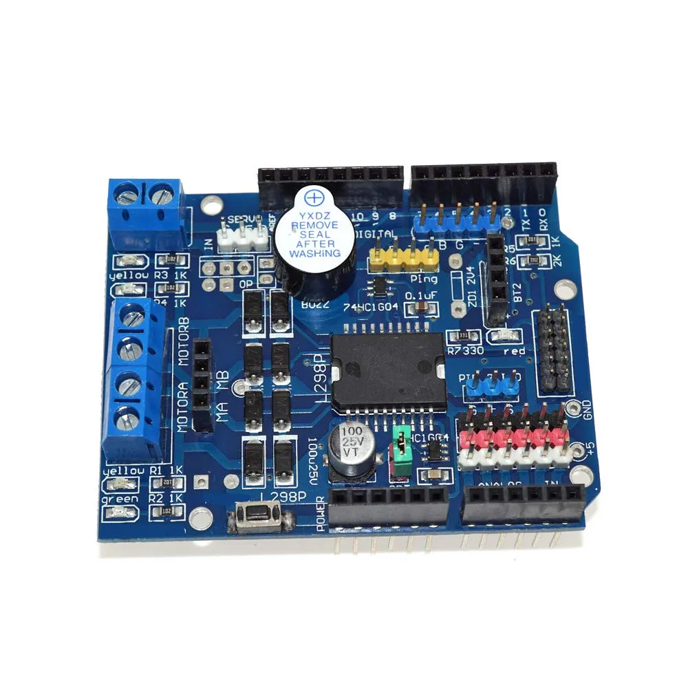 L298P Regolatore Di Velocità Pwm Dual Ad Alta Potenza H-Bridge Driver Bluetooth Interfaccia Dc Motor Driver Shield Per Smart Casa