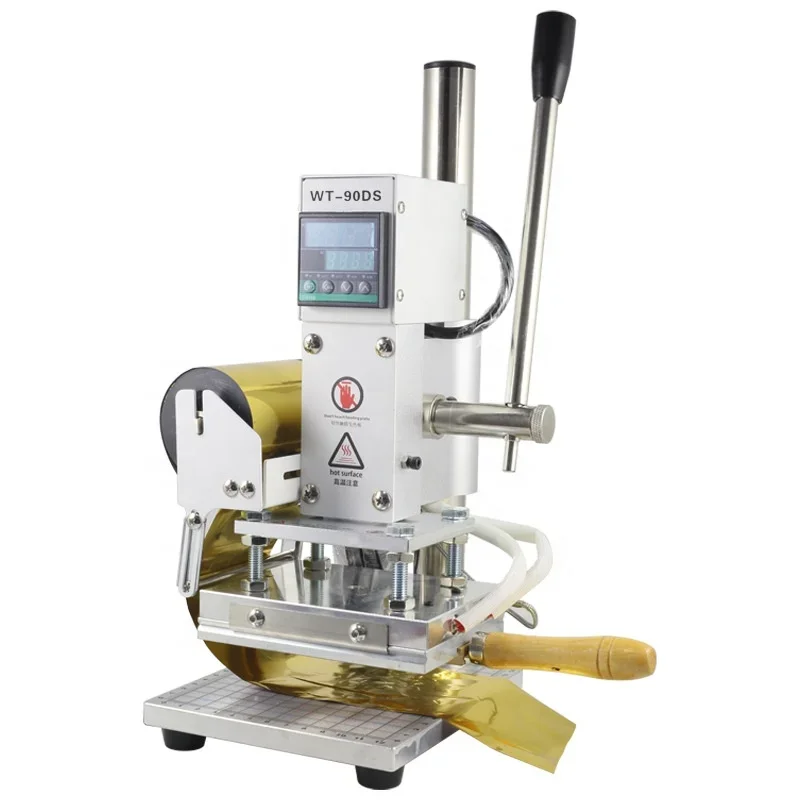 Mini Digital Hot Foil Stamping Machine Gold Silver Foil Manuale Digital Leather Logo Goffrato Machine T Slot Hot Stamping Machine