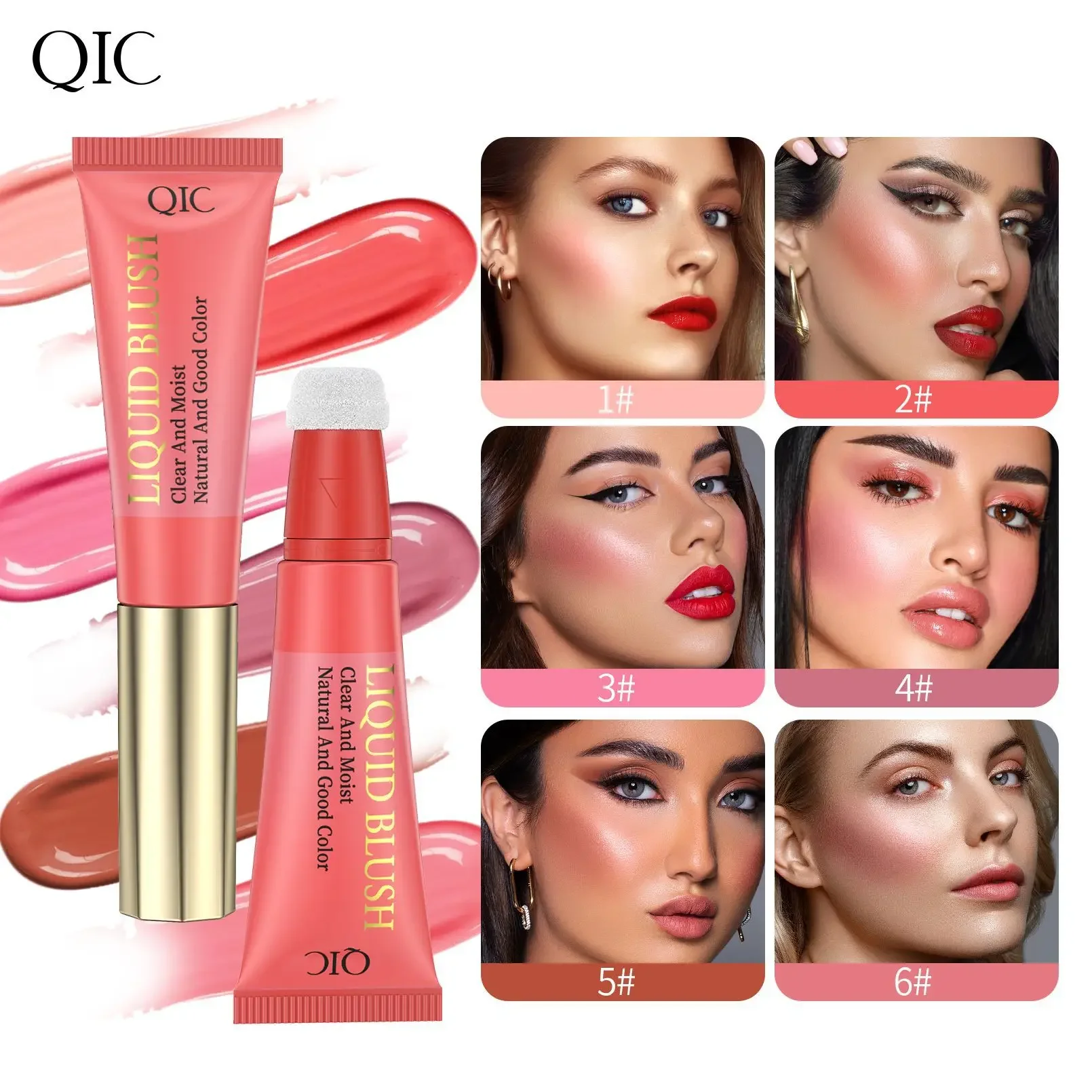 Liquid Blush Matte Velve Natural Smooth Cheek Blusher Makeup Rouge Pigmented Face Blusher Creamy Lasting Make Up Tool