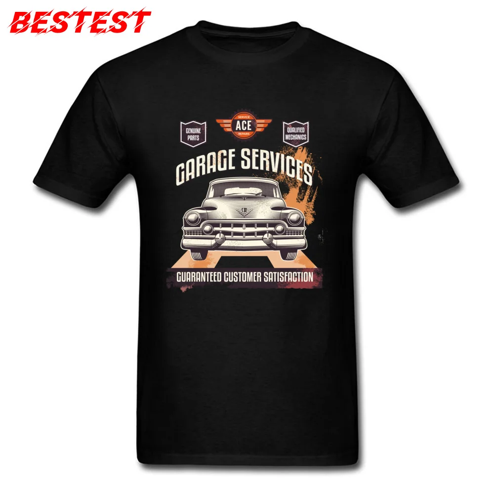 Maglietta Da Uomo Servizi Di Garage T-Shirt Uniche Coupon Maglietta A Maniche Corte Personalità Stampa Auto Abbigliamento Magliette Nere Magliette In 
