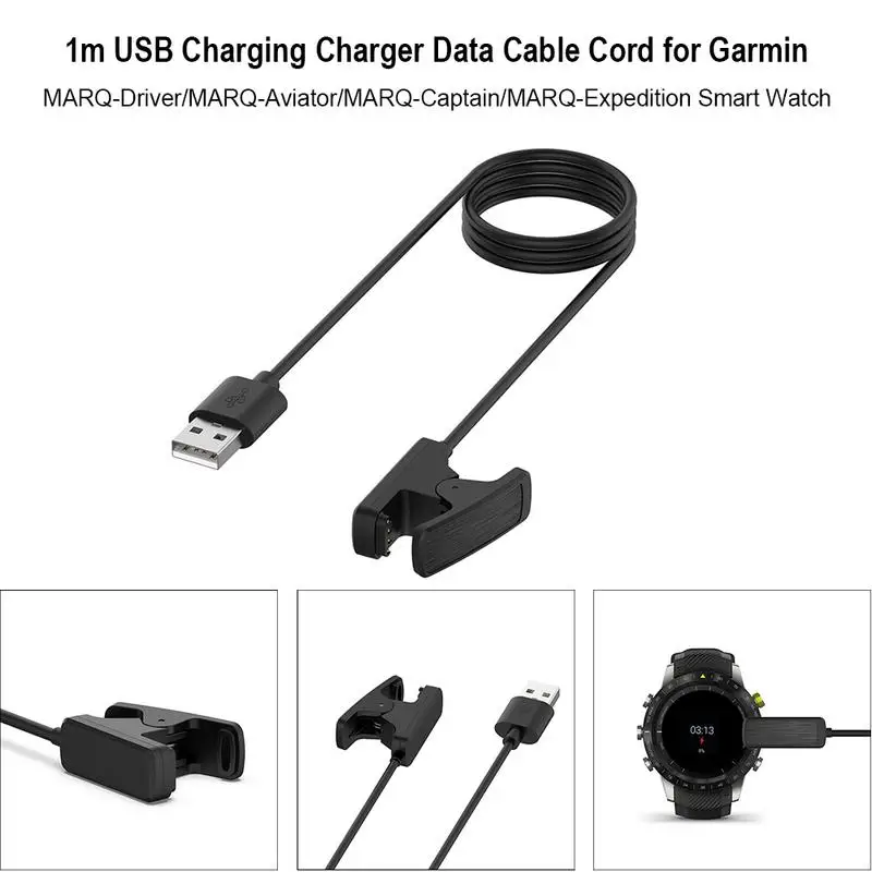 Cavo Di Prolunga Dati Di Ricarica Usb Da 1M Per Garmin -Driver/-Aviator/-Captain/-Expedition Smart Watch Charger