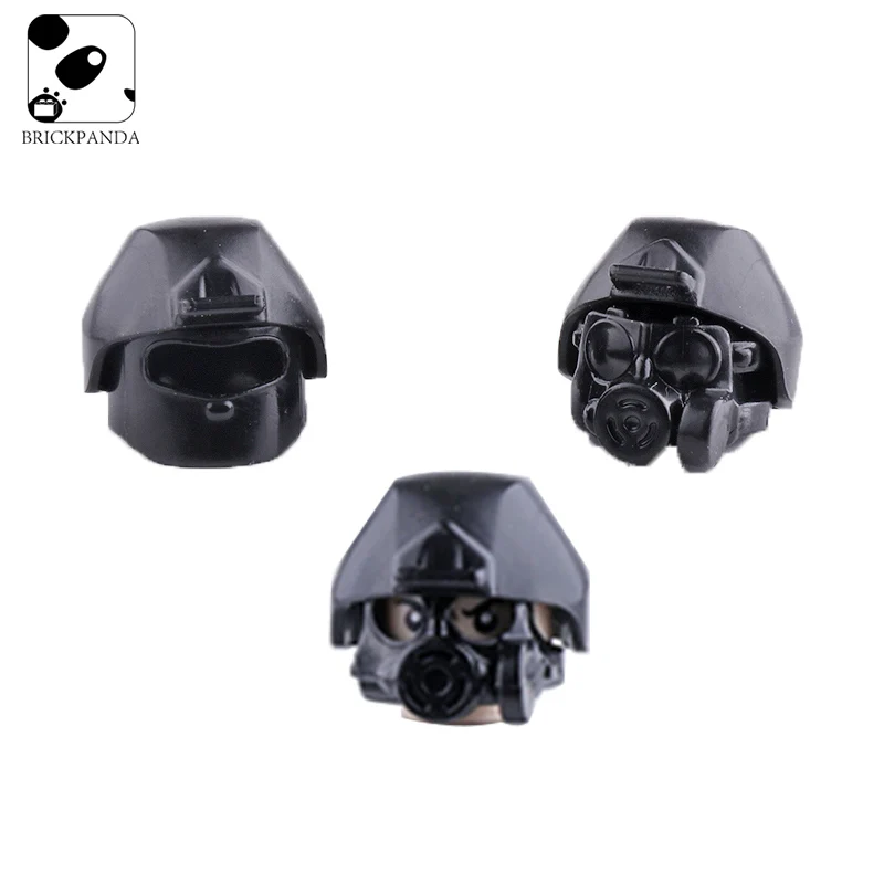 City Military Soldiers Figure Accessori Building Blocks Military Special Forces Equipment Helmet Gas Mask Mini Bricks Toy Kid