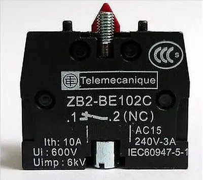 10 X Telemecanique Zb2-Be102C Nc Blocco Contatti Sostituisce Tele 10A 400V Gqq