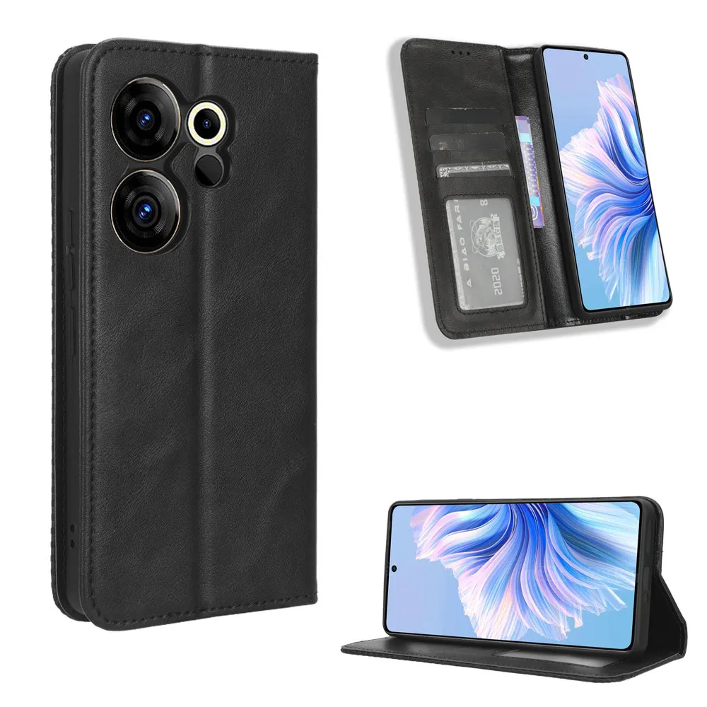 Per Tecno Camon 20 Premier 5G Custodia Luxury Flip Pu Leather Wallet Custodia Ad Adsorbimento Magnetico Per Tecno Camon 20 Premier Phone Bags