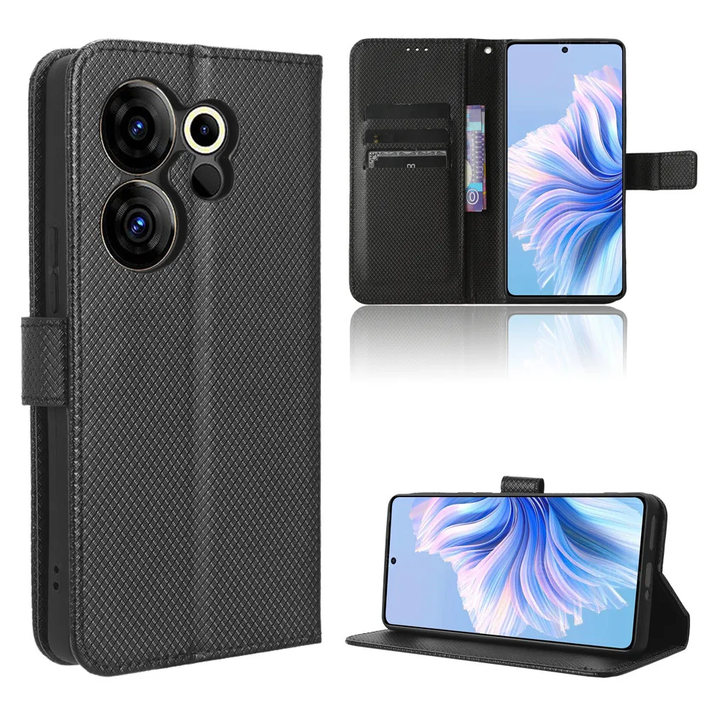 Per Tecno Camon 20 Premier 5G Luxury Flip Diamond Pattern Skin Pu Leather Wallet Stand Case Per Tecno Camon 20 Premier Phone Bag