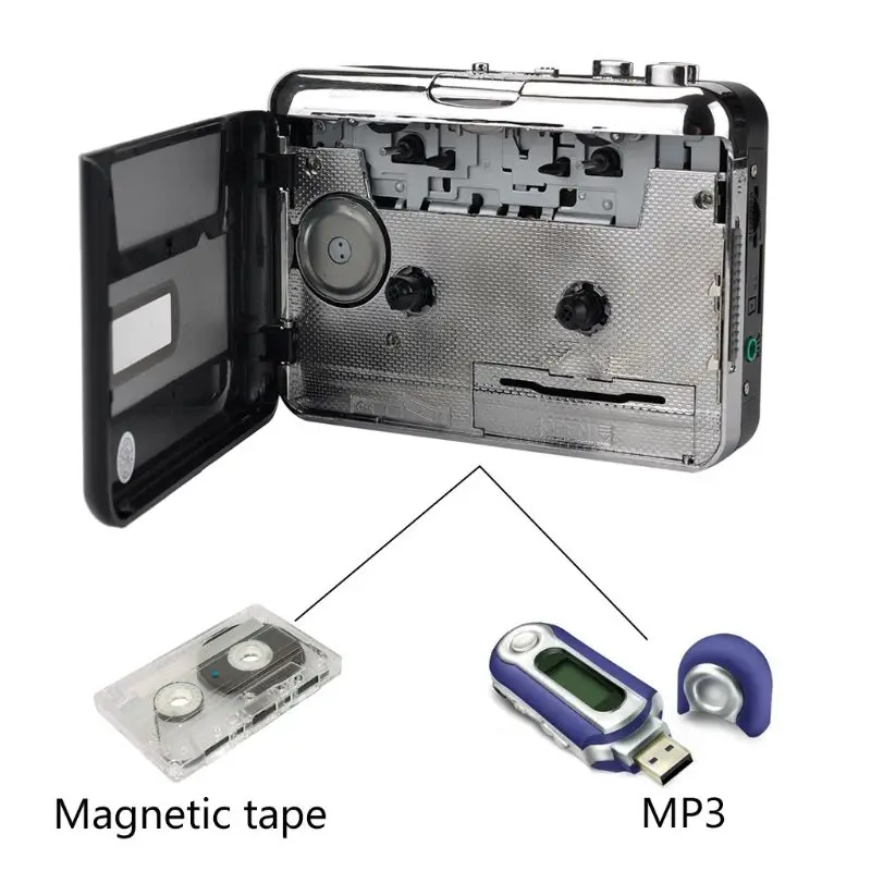 Cassette Tape Player Record Nastro Per Mp3 Digital Converter,Usb Cassette Capture, Risparmiare Per Usb Flash Drive Direttamente