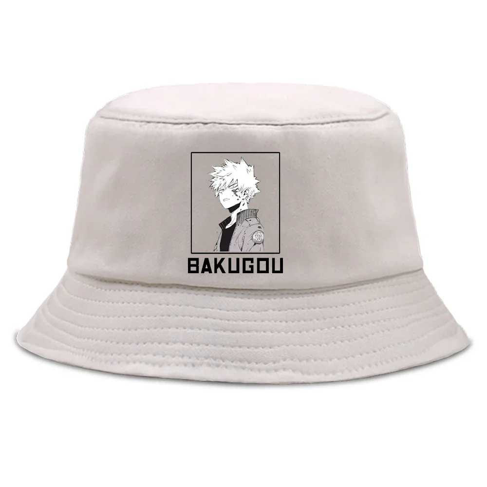 My Hero Academia Ladies Hat Bakugou Japanese Manga Cotton Casual Bob Man Summer Unisex Harajuku Fedoras Anime Bucket Fishing Cap