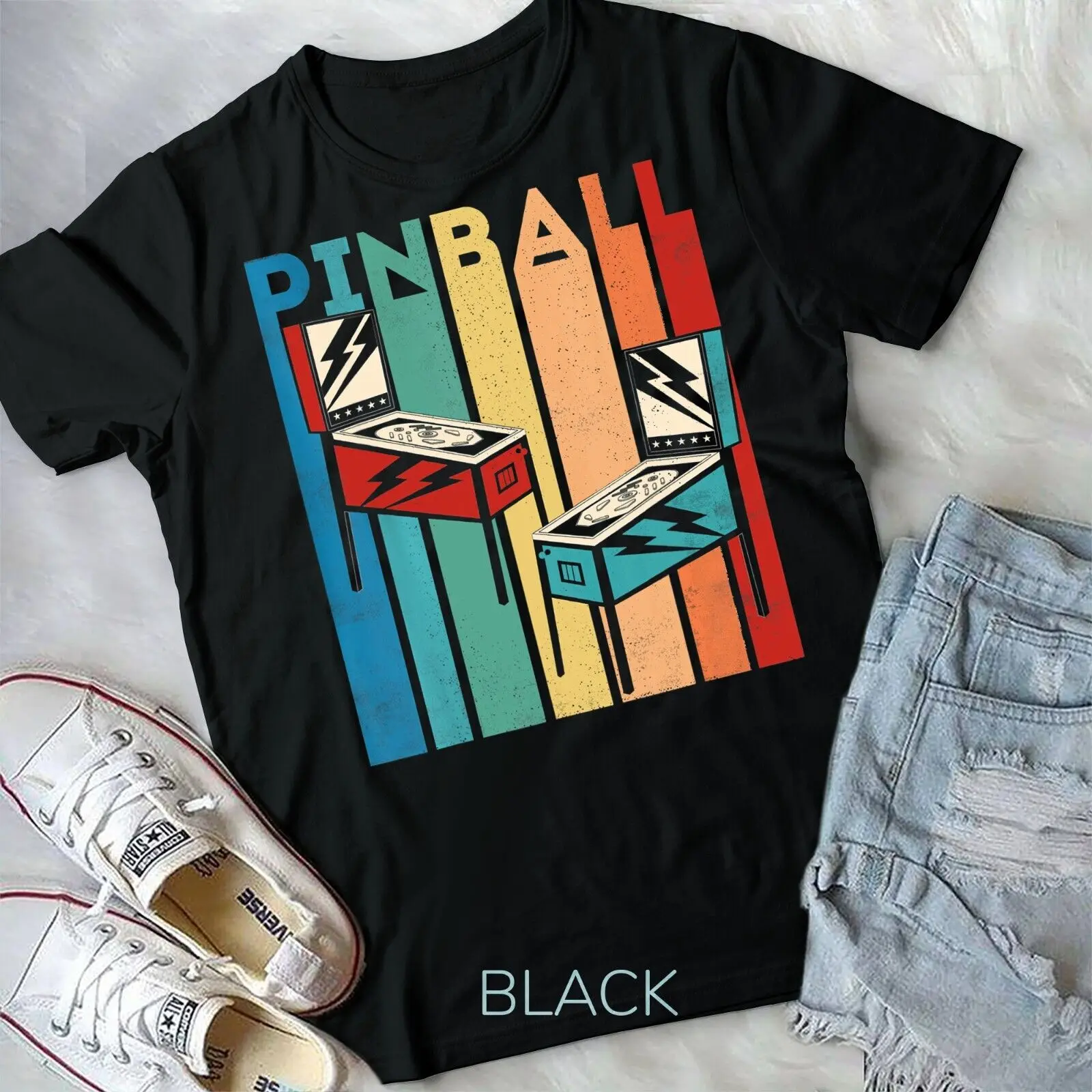 Flipper Retro Vintage Flipper Flipper Arcade Game T-Shirt Unisex
