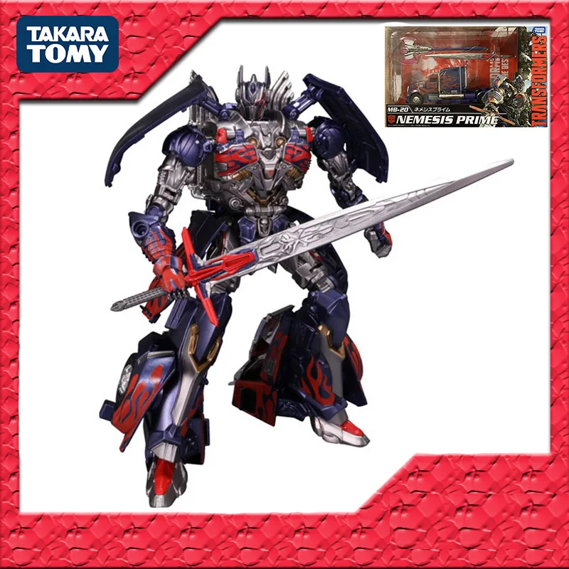 In Magazzino Trasformatori Originali Takara 10Th Anniversary Mb20 Leader Optimus Prime Pvc Anime Figure Action Figures Model Toys