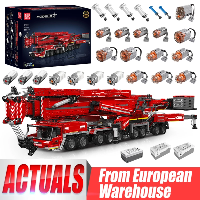 Mold King 17008 Technical Car Toys Motorizzato Ltm 11200 Crane Truck Building Block Assembly Model Brick Kid Regali Di Natale