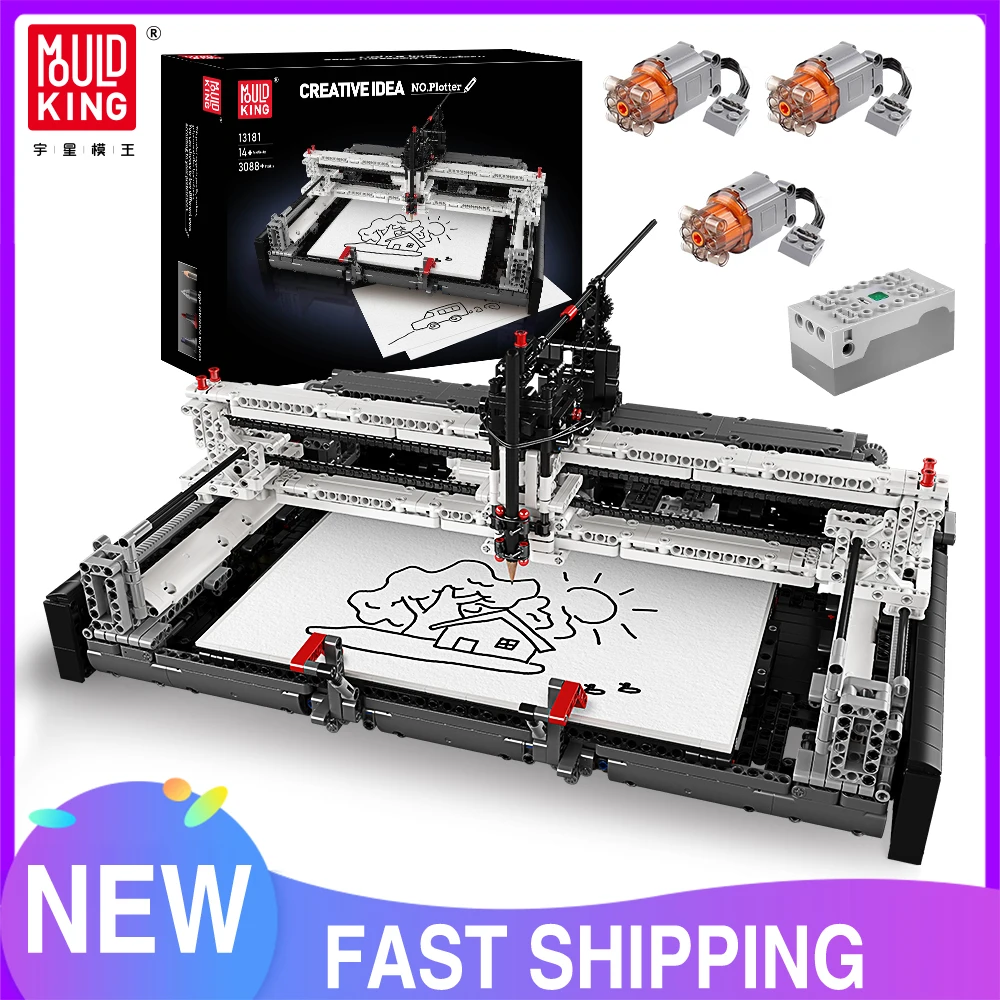 Mold King 13181 Technical Building Block L'App Programmazione Plotter Model Assembly Plotter Brick Stem Toys Regalo Di Natale Per Bambini
