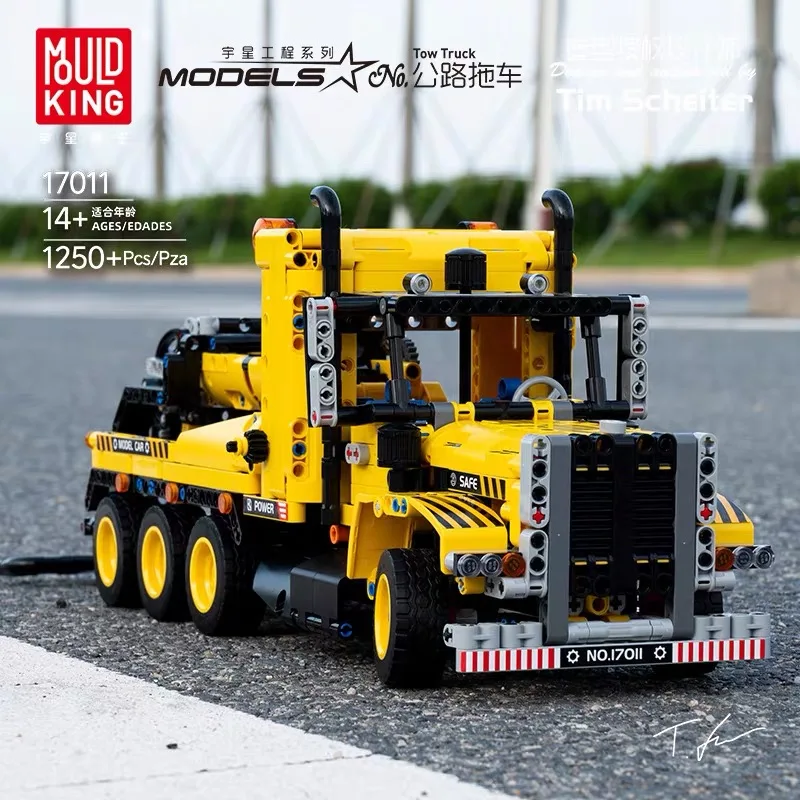 Mold King Technical Heavy-Duty Tow Truck Building Blocks City Engineering Vehicle Car Bricks Toys For Kid Regali Di Compleanno Moc