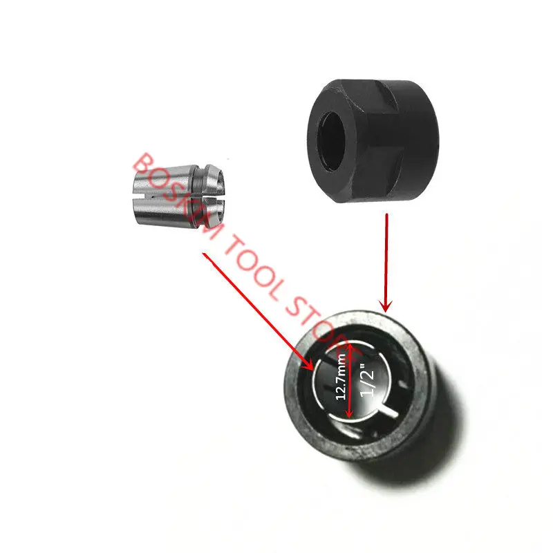Collet Cono 763629-0 763622-4 763628-2 1/2 "1/4" 3/8 "Per Makita 3612Y M3600 3612 3612 T 3612C Mt3600 3612Br 3600 H Mt360 Mt362