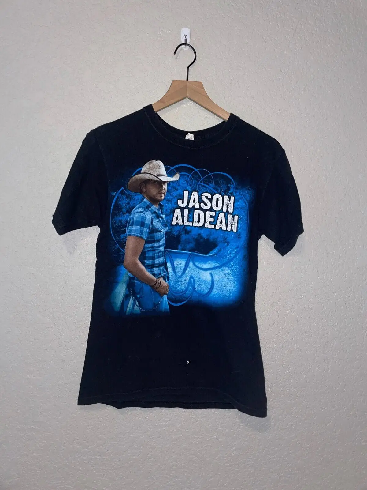 2010 Jason Aldean Wide Open Country Music Musicista Tour Shirt Concert S Small Wo Maniche Lunghe