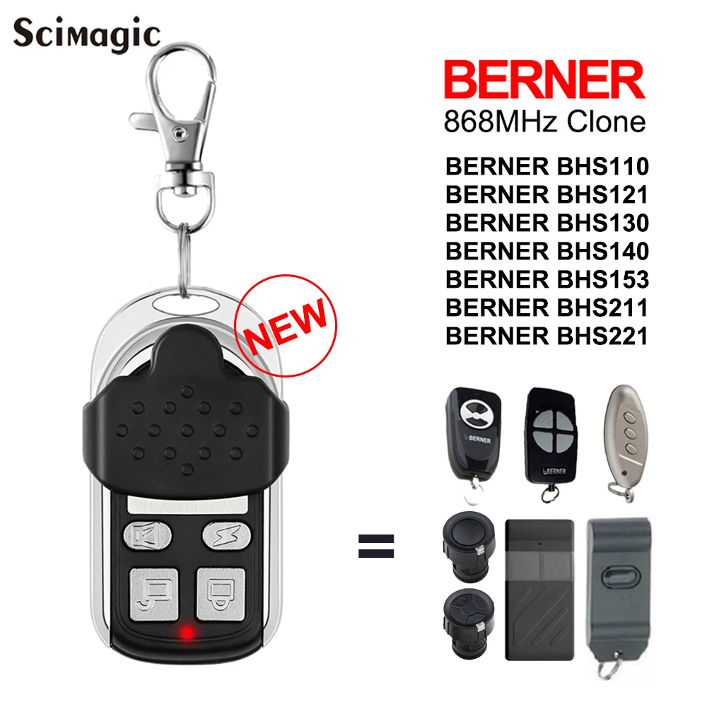 Berner Rcbe 868 Garage Telecomando Clone Berner Bhs110 121130 140 Bhs153 Bhs211 Bhs221 868.35 Mhz Controller Apriporta Cancello