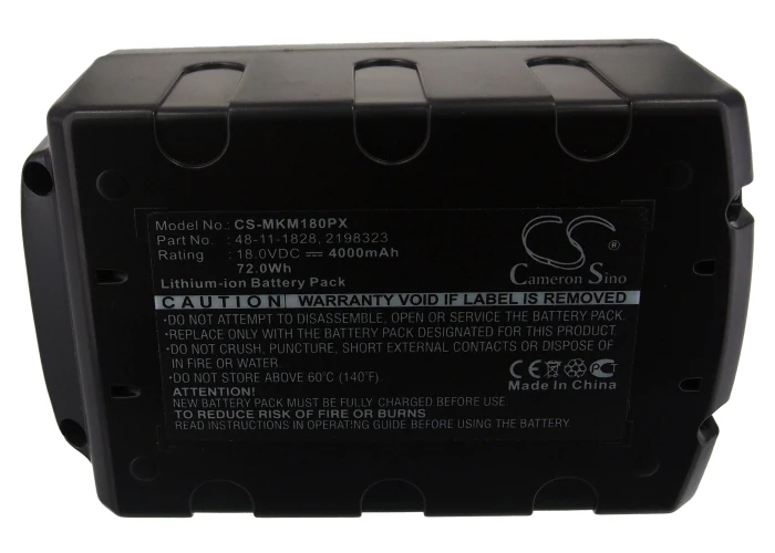Batteria Cs Per Berner 175187 Bbp 18 Milwaukee 2198323 48111815 48-11-1815 48-11-1815N 48111820 48-11-1820 48-11-1828 48-11-1840 48-11-