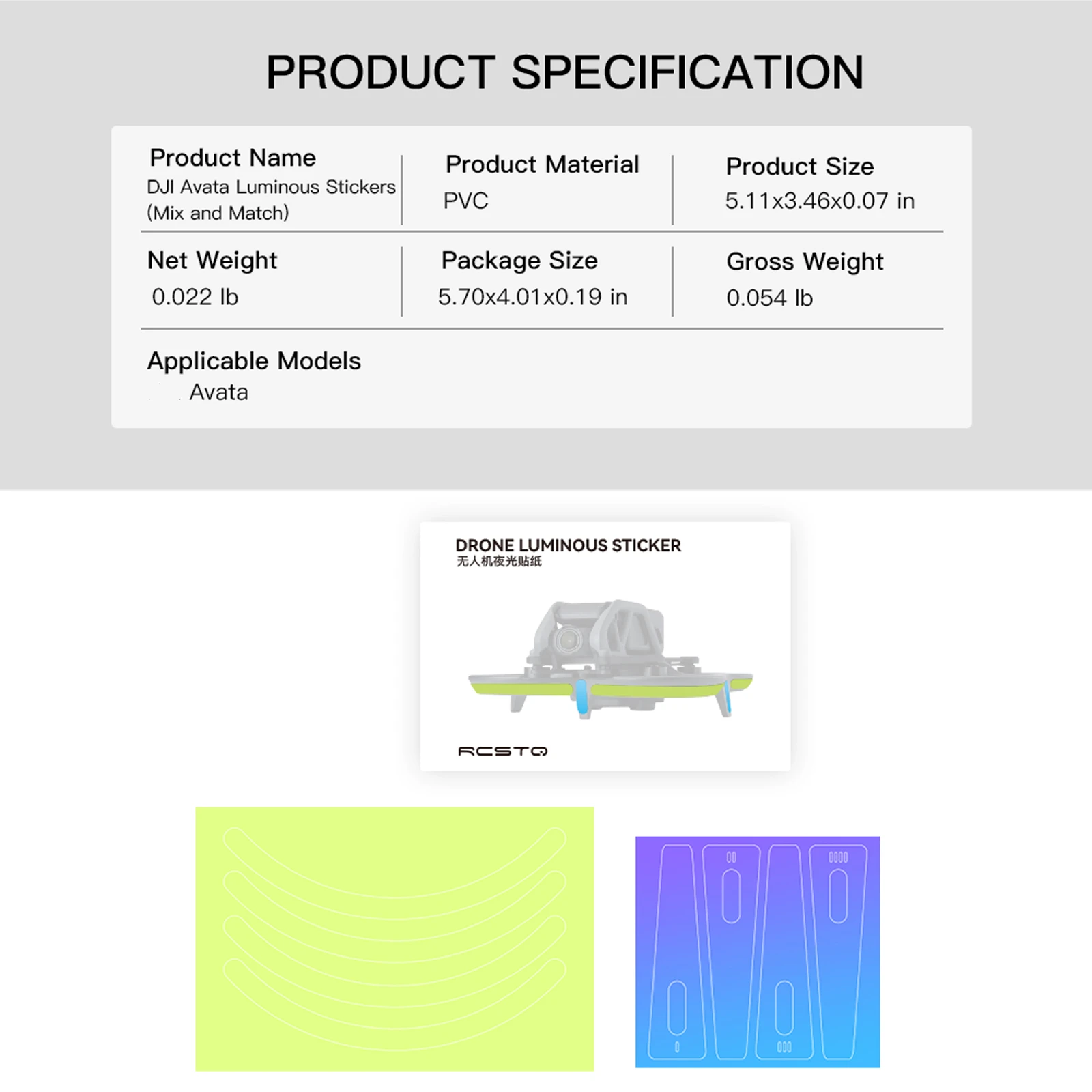 Adesivi Luminosi Colorati Per Dji Avata Through Night Flight Night Flight Accessori Luminosi Per Droni