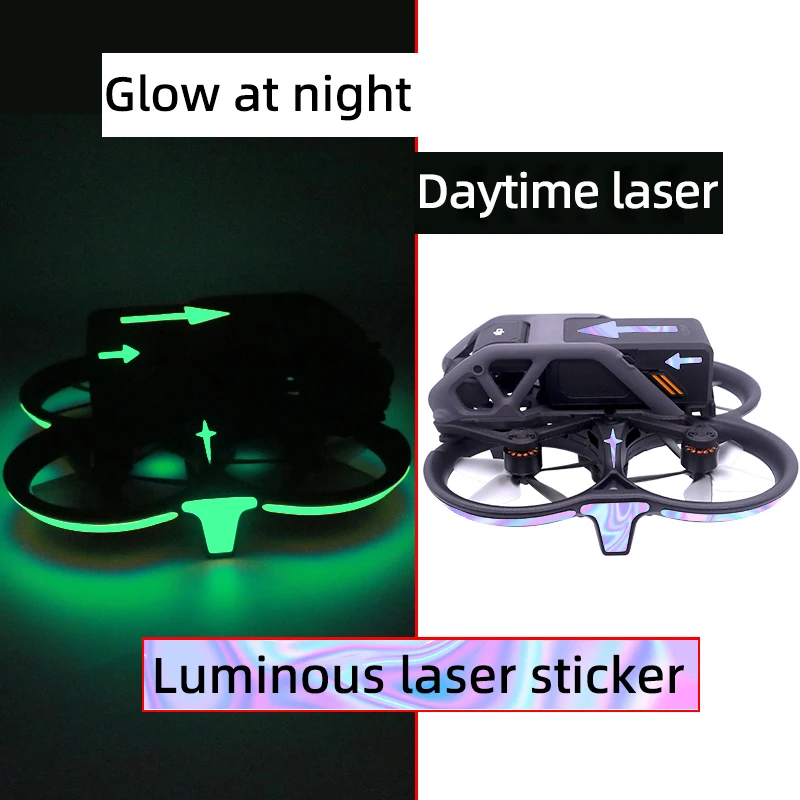 Per Dji Avata Drone Daytime Cool Laser Sticker Night Luminous Sticker Pellicola Protettiva Skin Accessori