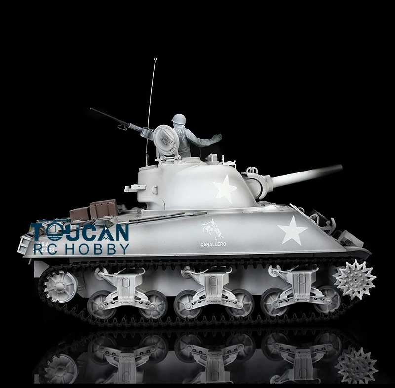 Henglong Aggiornato Ver 1/16 Snow 7.0 M4A3 Schermo Rc Tank 3898 Metal Tracks Barrel Recoil Battle Contro Bbs Airsoft Th17693-Smt7