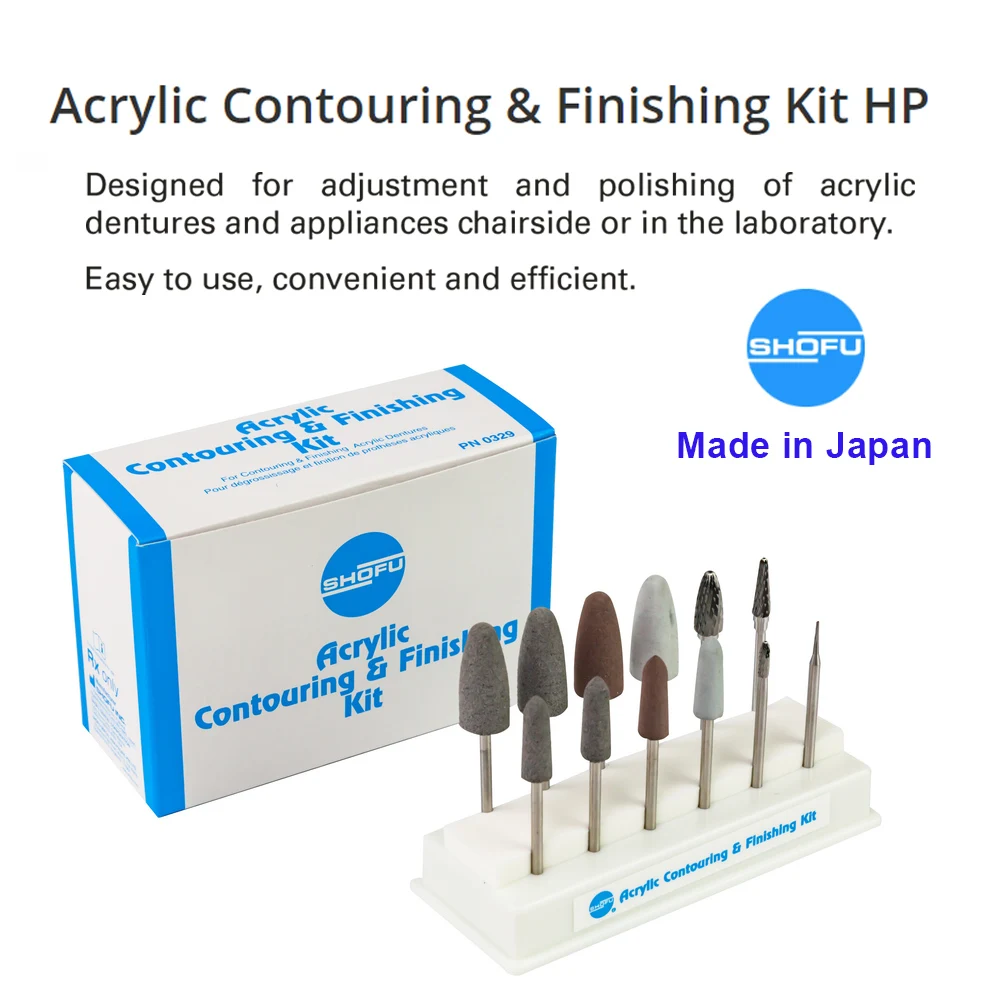 Strumenti Per Laboratori Odontotecnici Lucidatrici Acriliche Shofu Kit Per Contorni E Finiture In Acrilico Kit Hp Regolazione Protesi Spazzole Per Luc
