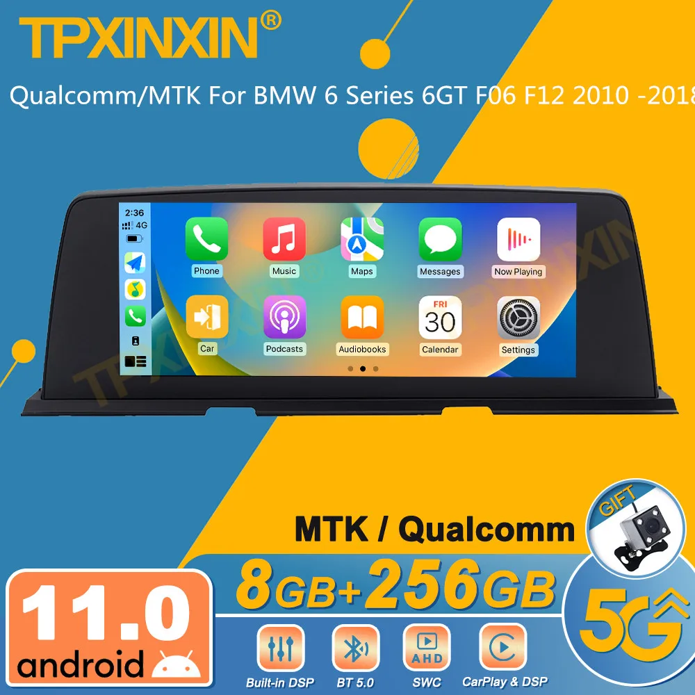 Qualcomm/Mtk Per Bmw Serie 6 6Gt F06 F12 2010 -2018 Autoradio Android Ricevitore Stereo 2Din Autoradio Lettore Multimediale Gps Navi