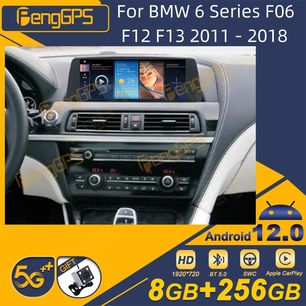 Per Bmw Serie 6 F06 F12 F13 2011 - 2018 Autoradio Android Ricevitore Stereo 2Din Autoradio Lettore Multimediale Gps Navi Unità Principale