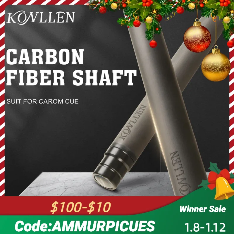 Konllen Nuovo Biliardo In Fibra Di Carbonio 3 Cuscino Carom/Libre Stecca Bastone Albero Uni-Loc/Radiale 3/8*8 Pin Giunto Singolo Albero Per Peri