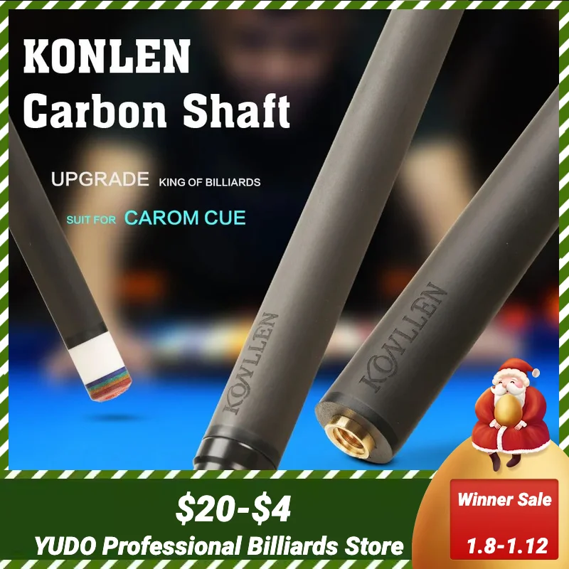 Konllen Nuovo Biliardo In Fibra Di Carbonio 3 Cuscino Carom/Libre Stecca Bastone Albero Uni-Loc/Radiale 3/8*8 Pin Giunto Singolo Albero Per Peri