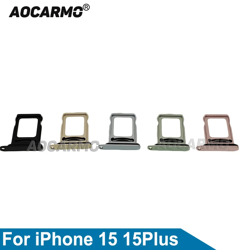 Aocarmo Dual Sim Card Per Iphone 15 15Plus Sim Vassoio Slot Holder Parti Di Ricambio