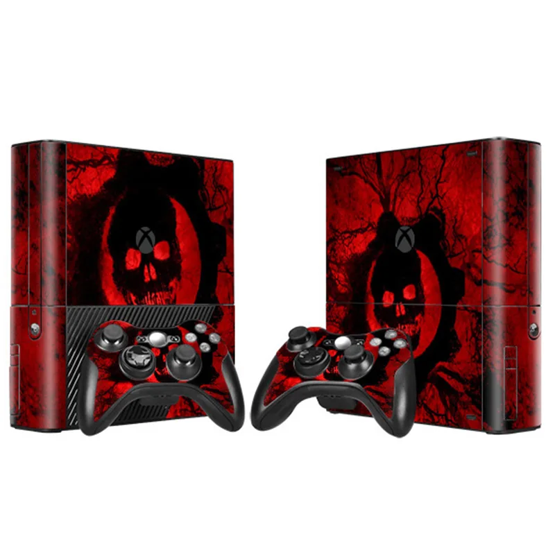 Red Skull Hot Protective Vinyl Skin Sticker Decalcomania Cover Per Xbox 360 E Console Skin Wrap Sticker